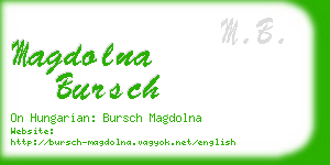magdolna bursch business card